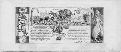 Great locofoco juggernaut: a new console-a-tory sub-treasury rag-monster, c.1837 by David Claypoole Johnston